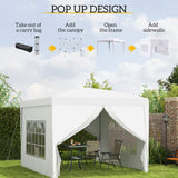 Alloy Steel Pop Up Gazebo With Curtain Walls 295cm Width x 295cm Depth - Velmora