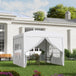 Alloy Steel Pop Up Gazebo With Curtain Walls 295cm Width x 295cm Depth - Velmora