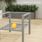 Aluminium 1 Seater Garden Sofa with Removable Cushions - Velmora