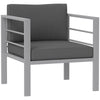 Aluminium 1 Seater Garden Sofa with Removable Cushions - Velmora