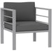Aluminium 1 Seater Garden Sofa with Removable Cushions - Velmora
