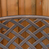 Aluminium 2 Seater Garden Bench Antique Loveseat for Outdoor Patio - Velmora