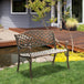 Aluminium 2 Seater Garden Bench Antique Loveseat for Outdoor Patio - Velmora