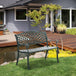 Aluminium 2 Seater Garden Bench Antique Loveseat for Outdoor Patio - Velmora