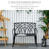 Aluminium 2 Seater Garden Bench Loveseat - Velmora