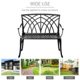 Aluminium 2 Seater Garden Bench Loveseat - Velmora