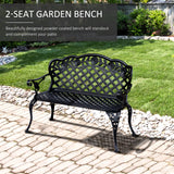 Aluminium 2 Seater Garden Bench - Velmora