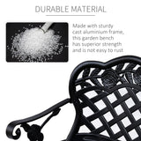 Aluminium 2 Seater Garden Bench - Velmora