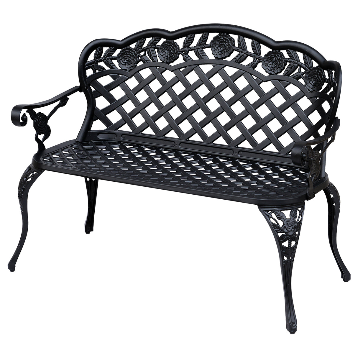 Aluminium 2 Seater Garden Bench - Velmora