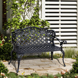 Aluminium 2 Seater Garden Bench - Velmora