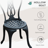 Aluminium 3 Piece Patio Garden Bistro Set in Shabby Chic Style - Velmora