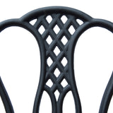 Aluminium 3 Piece Patio Garden Bistro Set in Shabby Chic Style - Velmora