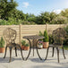 Aluminium 3 Pieces Floral Bistro Set With Round Table - Velmora