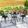 Aluminium 3 Pieces Garden Bistro Set With 66cm Round Table - Velmora