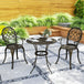 Aluminium 3 Pieces Garden Bistro Set With 66cm Round Table - Velmora