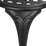 Aluminium 3 Pieces Garden Bistro Set With Parasol Hole - Velmora