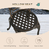 Aluminium 3 Pieces Garden Bistro Set With Parasol Hole - Velmora