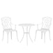 Aluminium 3 Pieces Round Garden Bistro Set With 2 Armchairs - Velmora
