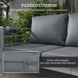 Aluminium 3 Seater Garden Bench With Cushions - Velmora