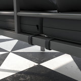 Aluminium 3 Seater Garden Bench With Cushions - Velmora