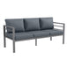 Aluminium 3 Seater Garden Bench With Cushions - Velmora