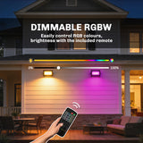 Aluminium 32W LED RGB Floodlights Linkable in Pack of 4 With Remote Control - Velmora