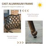 Aluminium 4 Seater Round Garden Dining Set With Cushions - Velmora