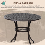 Aluminium 5 Pieces Round Garden Dining Set for 4 People - Velmora