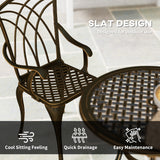 Aluminium 5 Pieces Round Garden Dining Set for 4 People - Velmora