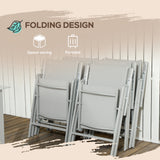 Aluminium 6 Seater Garden Dining Set With 6 Folding and Reclining Chairs - Velmora