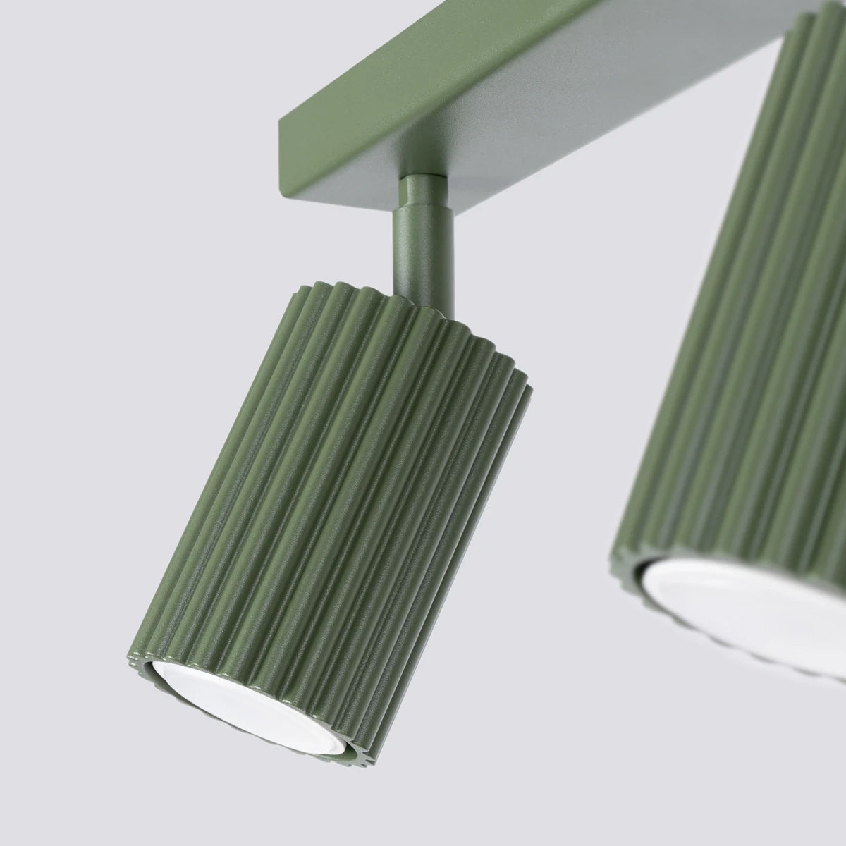 Aluminium Ceiling Light With 2 Karbon Lamps - Deep Space