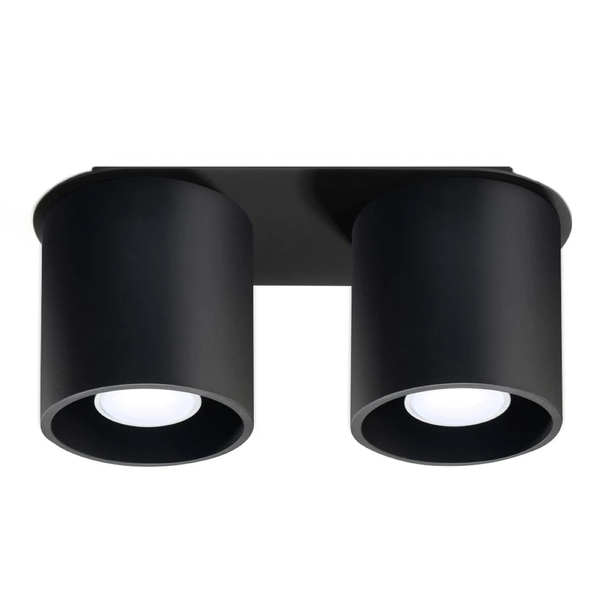 Aluminium Ceiling Light With 2 Orbis Lamps - Deep Space