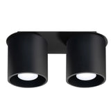 Aluminium Ceiling Light With 2 Orbis Lamps - Deep Space