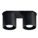 Aluminium Ceiling Light With 2 Orbis Lamps - Deep Space