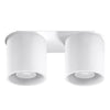 Aluminium Ceiling Light With 2 Orbis Lamps - Deep Space