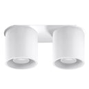 Aluminium Ceiling Light With 2 Orbis Lamps - Deep Space