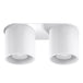 Aluminium Ceiling Light With 2 Orbis Lamps - Deep Space