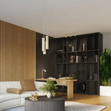 Aluminium Ceiling Light With 3 Karbon Lamps - Deep Space
