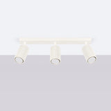 Aluminium Ceiling Light With 3 Karbon Lamps - Deep Space