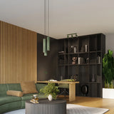 Aluminium Ceiling Light With 3 Karbon Lamps - Deep Space