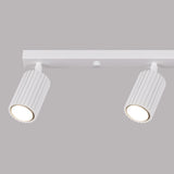 Aluminium Ceiling Light With 4 Karbon Lamps - Deep Space