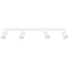 Aluminium Ceiling Light With 4 Karbon Lamps - Deep Space