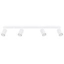 Aluminium Ceiling Light With 4 Karbon Lamps - Deep Space