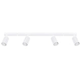 Aluminium Ceiling Light With 4 Karbon Lamps - Deep Space