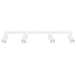 Aluminium Ceiling Light With 4 Karbon Lamps - Deep Space