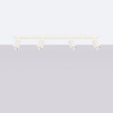Aluminium Ceiling Light With 4 Karbon Lamps - Deep Space