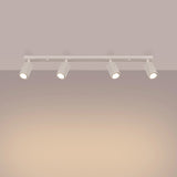 Aluminium Ceiling Light With 4 Karbon Lamps - Deep Space