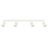 Aluminium Ceiling Light With 4 Karbon Lamps - Deep Space