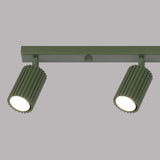 Aluminium Ceiling Light With 4 Karbon Lamps - Deep Space