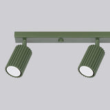 Aluminium Ceiling Light With 4 Karbon Lamps - Deep Space